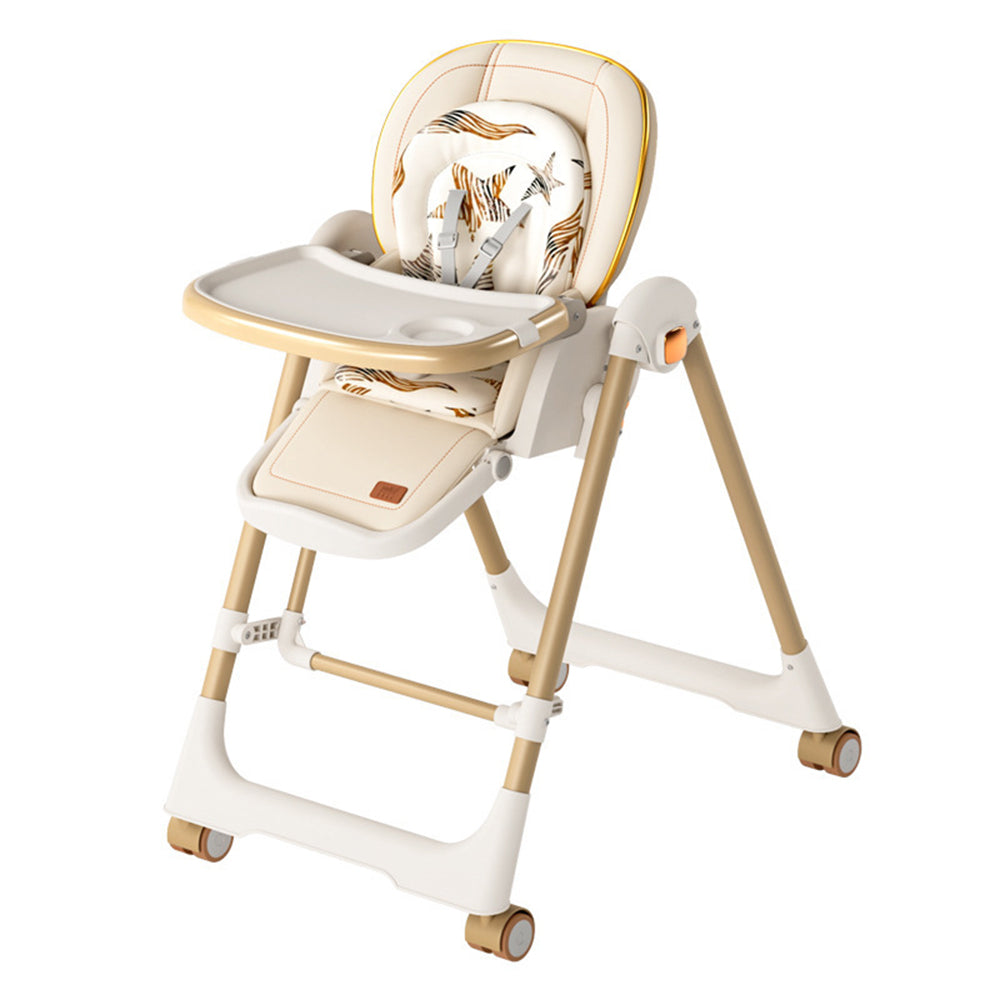 Multifunctional foldable baby high chair and swing seat for feeding in the kitchen or living room
