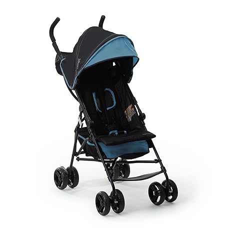 3D Mini Convenience Stroller – Lightweight Stroller with Compact Fold, Multi-Position Recline, Canopy with Pop Out Sun Visor and More – Umbrella Stroller for Travel and More, Gray